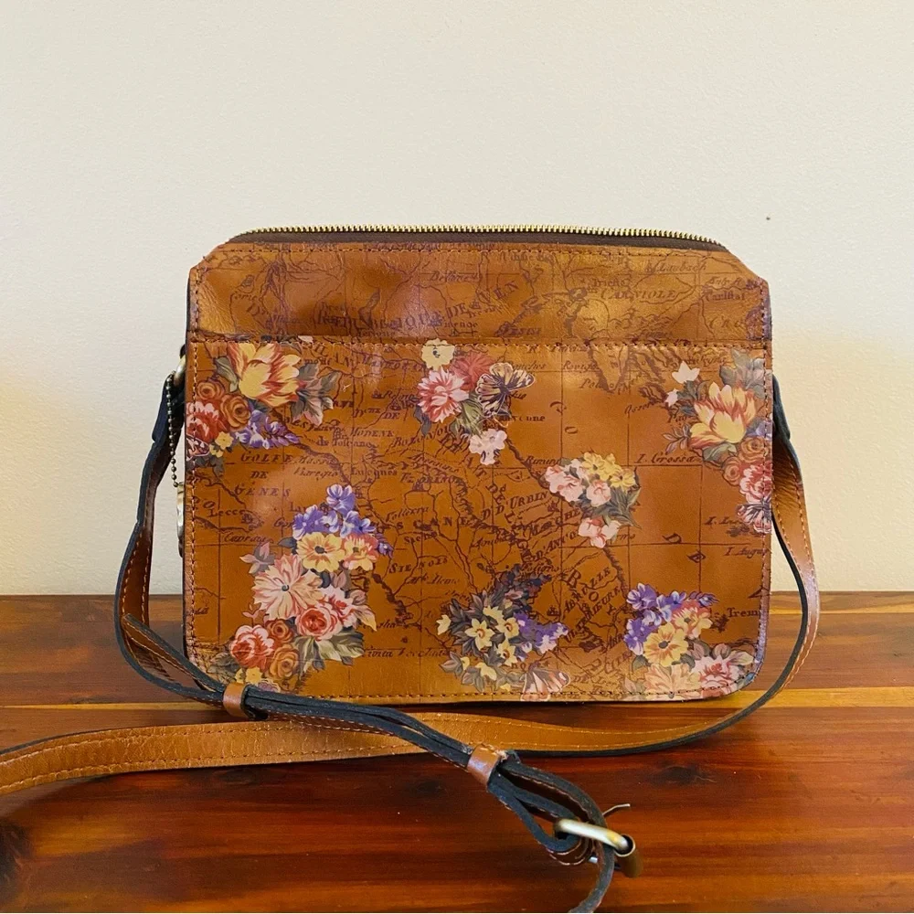 Patricia Nash Nazaire English Garden Heritage Leather  Crossbody - Picture 2 of 8